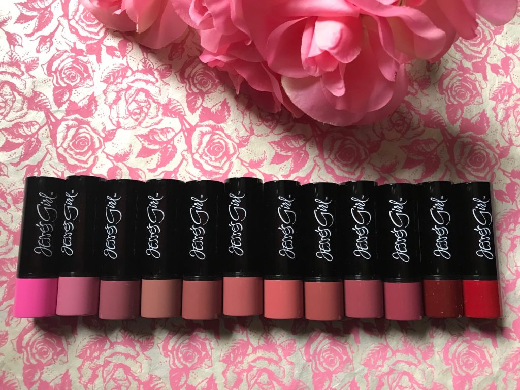 12 tubes of Jesse's Girl Lipstick 18 line, neversaydiebeauty.com