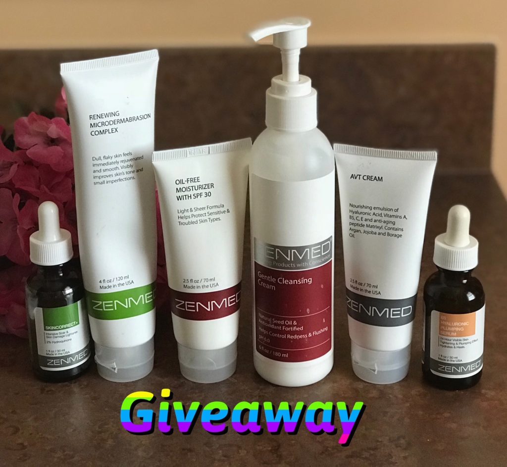 giveaway of 6 different Zenmed skincare products, neversaydiebeauty.com