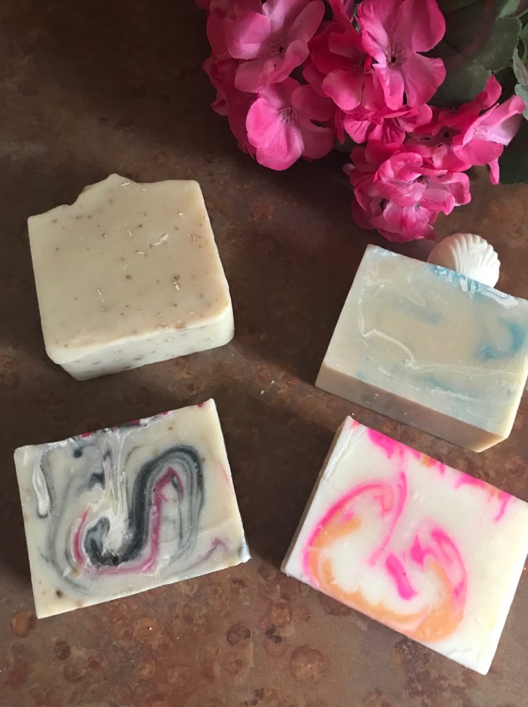 Handmade natural soaps from Nature Island Botanicals in different scents with different ingredients, neversaydiebeauty.com