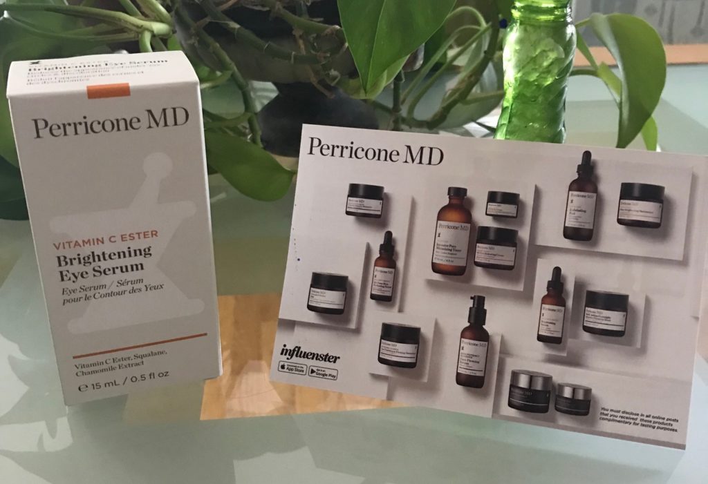 outer box and Perricone MD product card, neversaydiebeauty.com