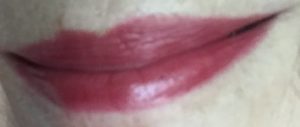 treStique Lip Glaze in rosy red shade English Rose, lip swatch, neversaydiebeauty.com