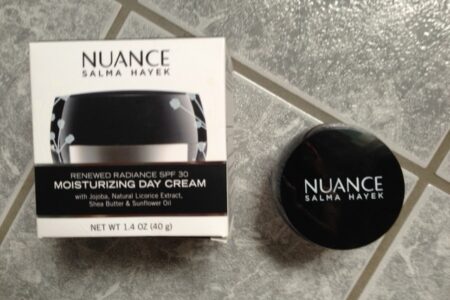 Salma Hayek Nuance Moisturing Day Cream, an affordable moisturizer at the drugstore neversaydiebeauty.com