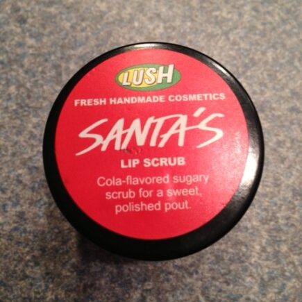 LUSH Santa's Lip Scrub, lip exfoliator