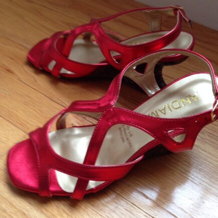 Andiamo red sandals, Midnight Velvet