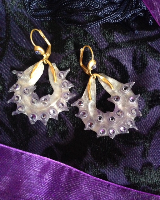 artisan-made acrylic earrings