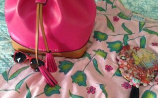 Dooney & Bourke Claremont fuchsia bucket bag