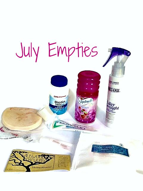 empty cosmetic products