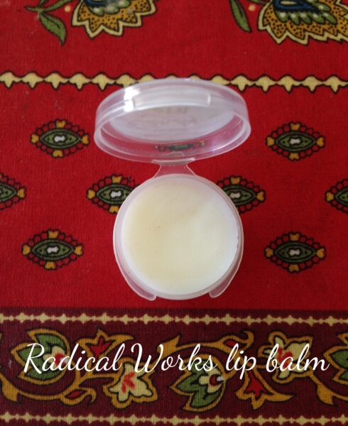 Radical Works lip balm sample neversaydiebeauty.com @redAllison