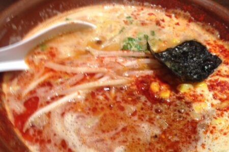 spicy miso ramen from Sapporo Ramen in Cambridge MA neversaydiebeauty.com @redAllison