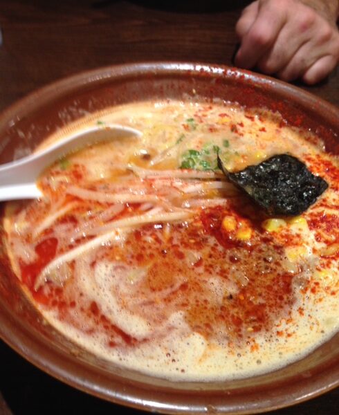 spicy miso ramen from Sapporo Ramen in Cambridge MA neversaydiebeauty.com @redAllison