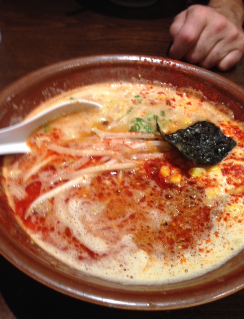spicy miso ramen from Sapporo Ramen in Cambridge MA neversaydiebeauty.com @redAllison