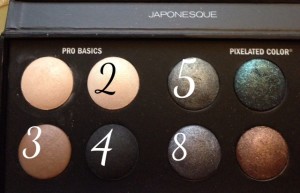 eye shadow shades from Japonesque Pixelated Color Eye Shadow Palette neversaydiebeauty.com @redAllison
