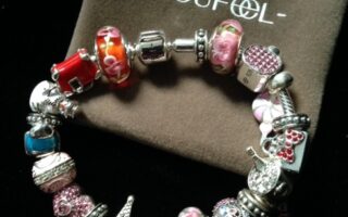 filled Soufeel charm bracelet on pouch