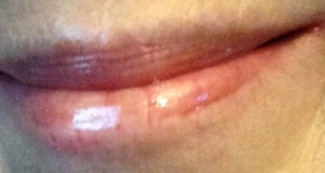 glossy lips with Milani Moisture Lock Lip Treatment neversaydiebeauty.com @redAllison