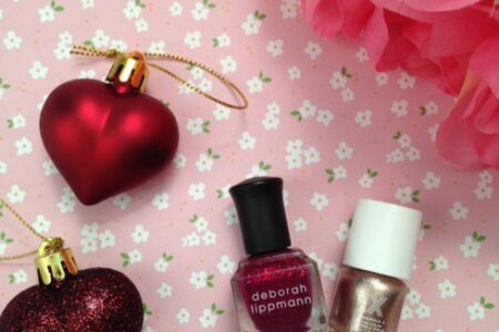 Christmas nail polish choice: Deborah Lippmann Raspberry Beret or Formula X Revved Up? neversaydiebeauty.com @redAllison