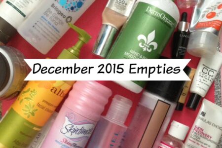 December 2015 empty beauty products neversaydiebeauty.com @redAllison