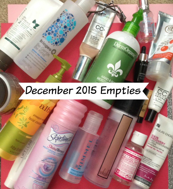 December 2015 empty beauty products neversaydiebeauty.com @redAllison