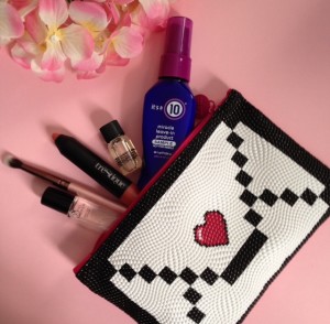 Ipsy "Pretty #IpsyPink" bag February 2016 and the makeup inside it neversaydiebeauty.com @redAllison
