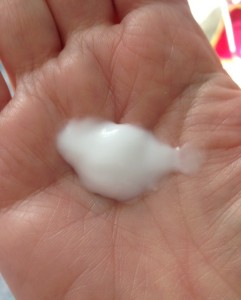 Exuviance Glentle Cleansing Creme, a blob of the white cream