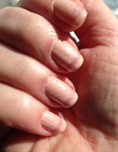 French manicure tip barrier painted with Liquid Palisade neversaydiebeauty.com @redAllison