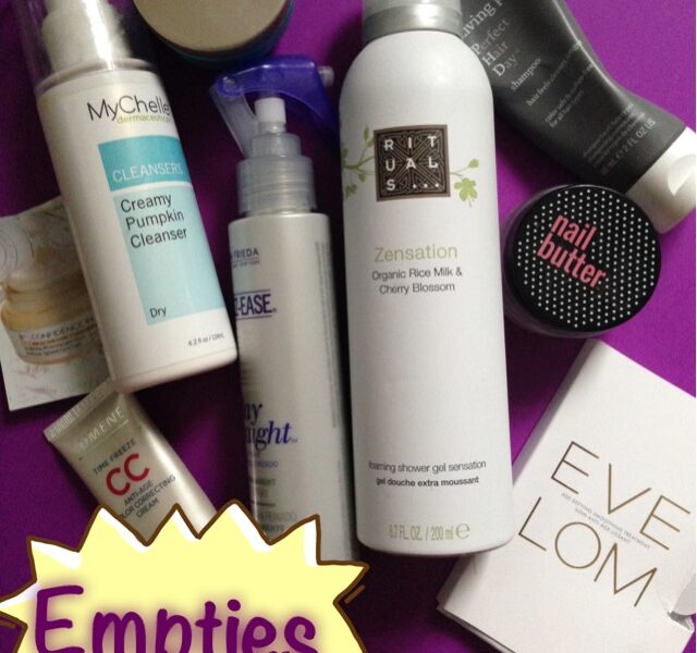 my empty beauty products for February 2016 neversaydiebeauty.com @redAllison