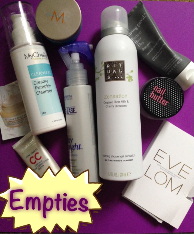my empty beauty products for February 2016 neversaydiebeauty.com @redAllison