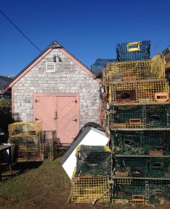 fishing shack with lobster traps, Marblehead MA neversaydiebeauty.com @redAllison