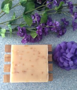 LATHER rose tangerine lavender soap on a bamboo wood soap dish neversaydiebeauty.com @redAllison