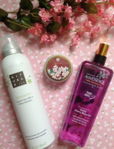 cherry blossom scented skincare products neversaydiebeauty.com @redAllison