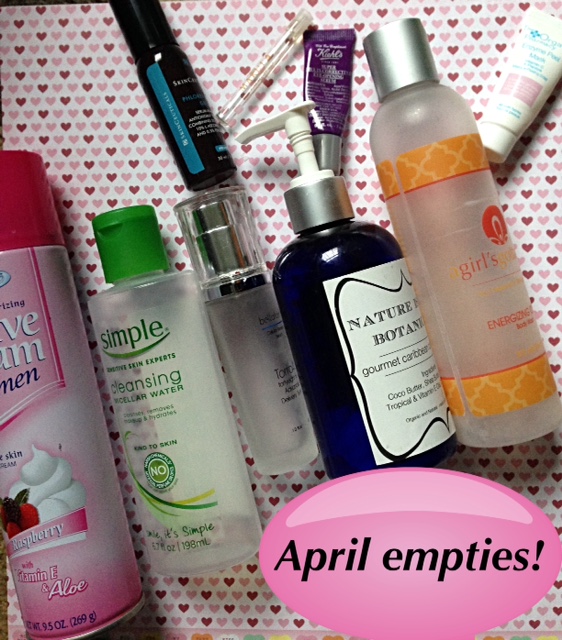 empty beauty products April 2016 neversaydiebeauty.com @redAllison