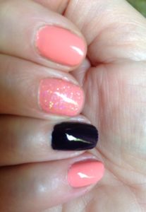 my NOTD with Barielle Protect Plus Color with ProSina Nail Polish: Blossom & Edgy neversaydiebeauty.com @redAllison