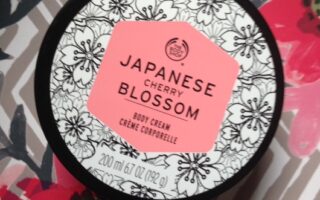 The Body Shop Japanese Cherry Blossom body cream neversaydiebeauty.com @redAllison