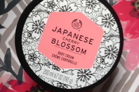 The Body Shop Japanese Cherry Blossom body cream neversaydiebeauty.com @redAllison