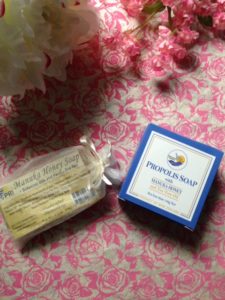 Manuka Honey soaps from Pacific Resources International in their outer packaging neversaydiebeauty.com @redAllison