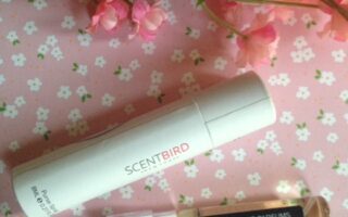 Scentbird cardboard tube and glass purse spray, Histoire de Parfums 1969 neversaydiebeauty.com @redAllison