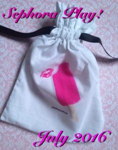 Sephora Play bag for July 2016 with an ice cream pop decorating the bag neversaydiebeauty.com @redAllison