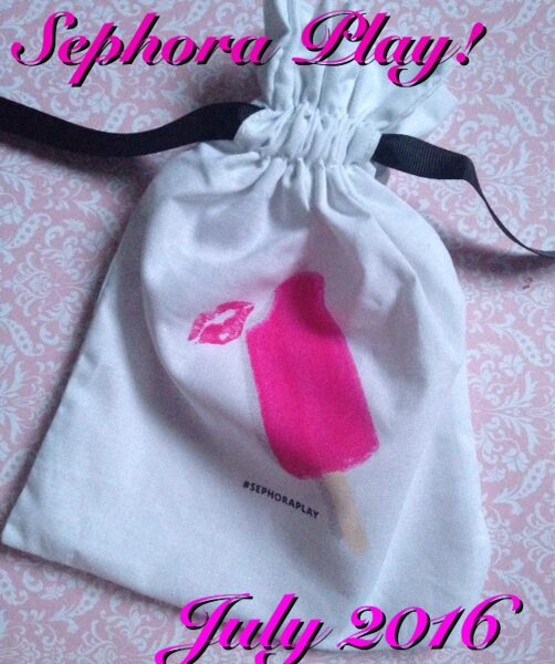 Sephora Play bag for July 2016 with an ice cream pop decorating the bag neversaydiebeauty.com @redAllison