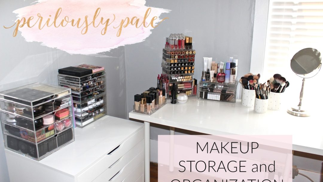 Christa from Perilously Pale's new makeup room and storage solutions