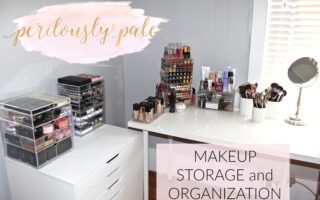 Christa from Perilously Pale's new makeup room and storage solutions