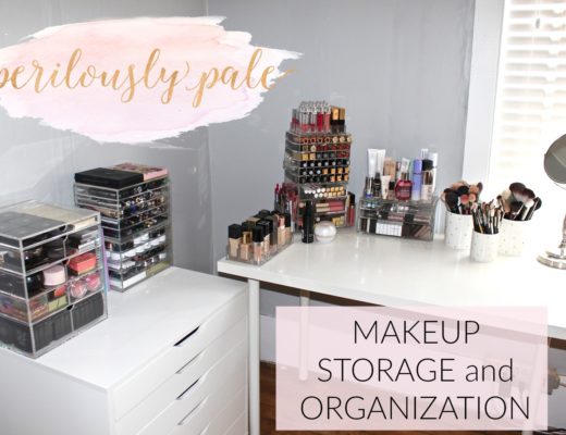 Christa from Perilously Pale's new makeup room and storage solutions