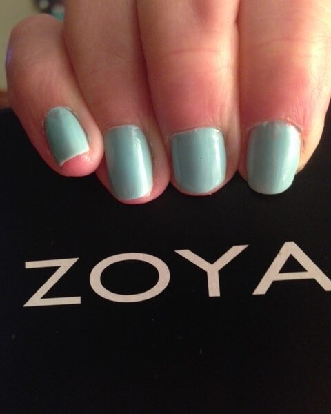 Zoya Lillian with Zoya box neversaydiebeauty.com @redAllison