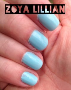 nails wearing Zoya Lillian
