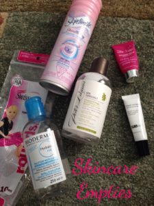empty skincare products for August 2016 neversaydiebeauty.com