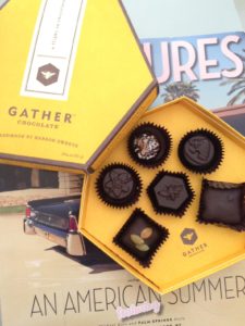 open box of Harbor Sweet's new Gather chocolates neversaydiebeauty.com