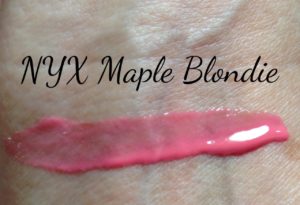 NYX Butter Gloss, Maple Blondie swatch neversaydiebeauty.com