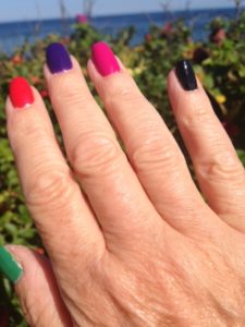 my nails outdoors wearing Sinful Colors SinfulShine Rio Flare Collection nail polish neversaydiebeauty.com