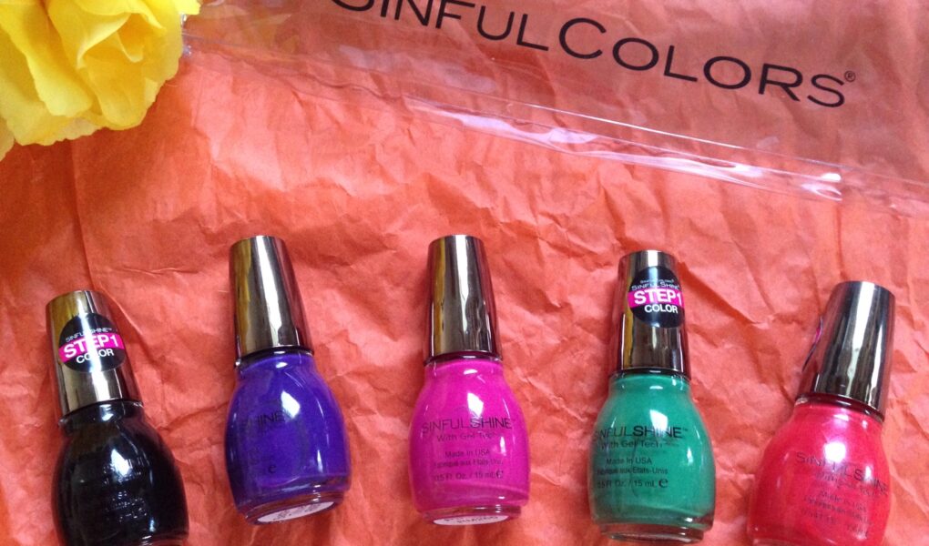 Sinful Colors bag with Sinful Colors Sinful Shine Rio Flare Collection nail polish shades neversaydiebeauty.com