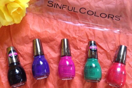 Sinful Colors bag with Sinful Colors Sinful Shine Rio Flare Collection nail polish shades neversaydiebeauty.com