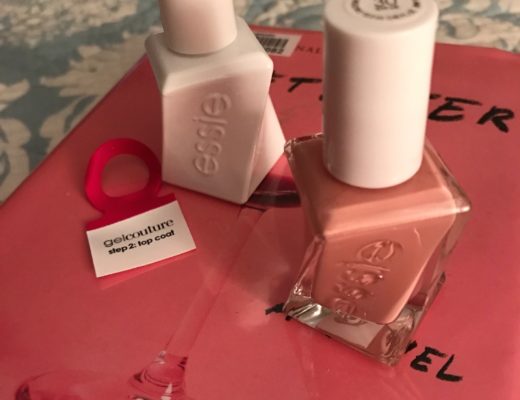 Essie Gel Couture Nail Polish, shade Sew Me & clear topcoat neversaydiebeauty.com