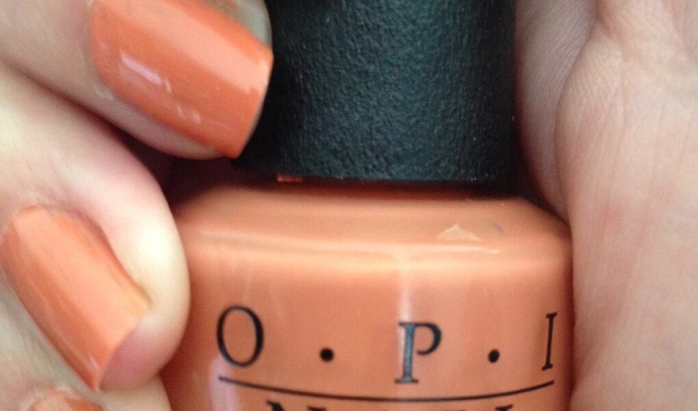 OPI Freedom of Peach nail polish, bottle and nails neversaydiebeauty.com